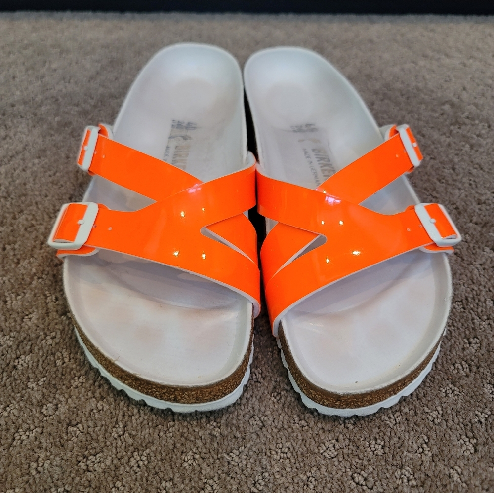 Neon orange Birkenstock Yao size 40